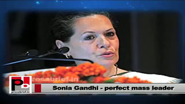 Sonia Gandhi - champion of pro-poor welfare schemes of the UPA Govt