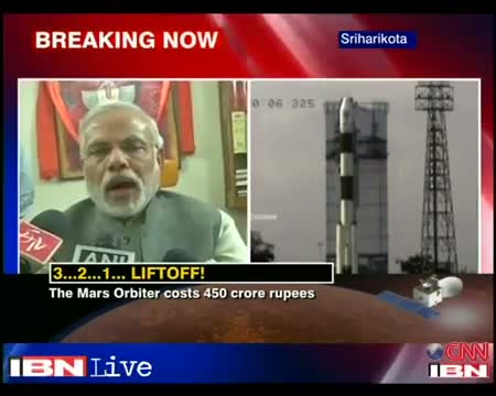 Modi congratulates ISRO for its Mars Mission