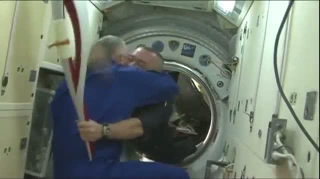 Olympic Torch Arrives at Space Station