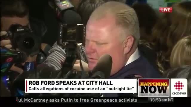 Toronto mayor Rob Ford says he gets enough pu** y to eat at home
