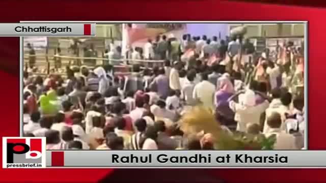 Rahul Gandhi at Kharsia (Chhattisgarh) addresses election rally