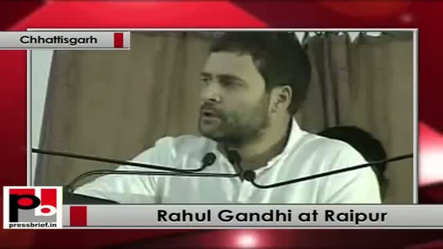 Rahul Gandhi at Raipur (Chhattisgarh) addresses election rally