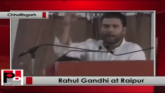 Rahul Gandhi addresses election rally at Raipur (Chhattisgarh)