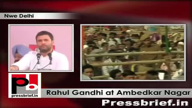 Rahul Gandhi addresses election rally at Ambedkar Nagar (New Delhi)