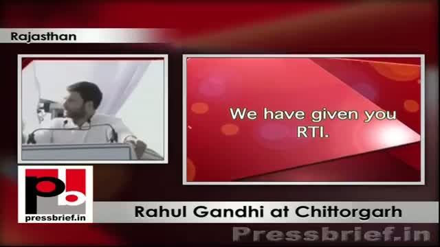 Rahul Gandhi addresses Congress rally at at Chittorgarh (Rajasthan); slams BJP