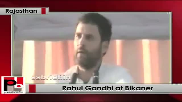 Rahul Gandhi addresses Congress rally at at Bikaner (Rajasthan); hits out at BJP