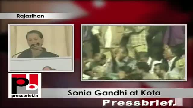 Sonia Gandhi addresses Congress election rally in Kota (Rajasthan), takes on BJP