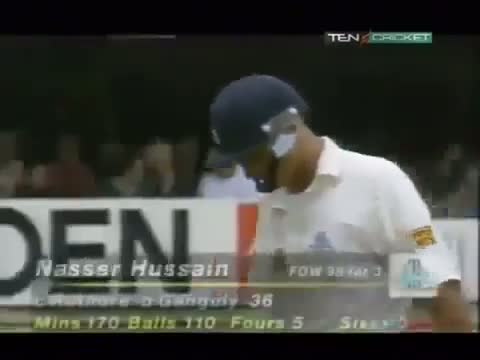 Sourav Ganguly takes his First International Wicket in his Debut Test