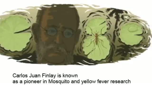 Google marks Carlos Juan Finlay's 180th birthday with a doodle