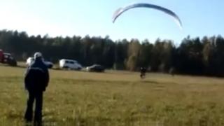 Paraglider Takeoff Goes Totally Wrong