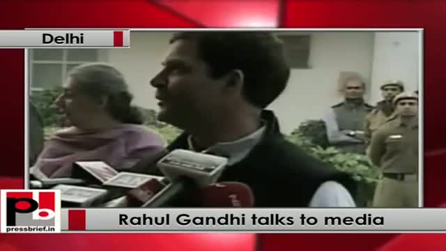 Rahul Gandhi addresses media after the assembly poll results