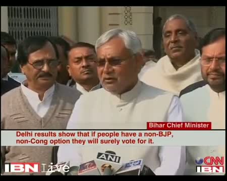 JDU says Arvind Kejriwal should be Delhi CM, extends support to AAP