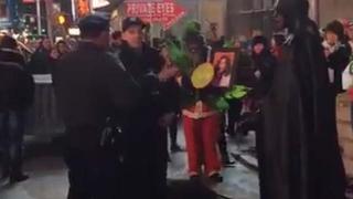 Batman's Meltdown in NYC Times Square