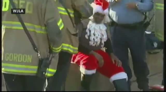 Man Dressed As Santa Shot With Pellet