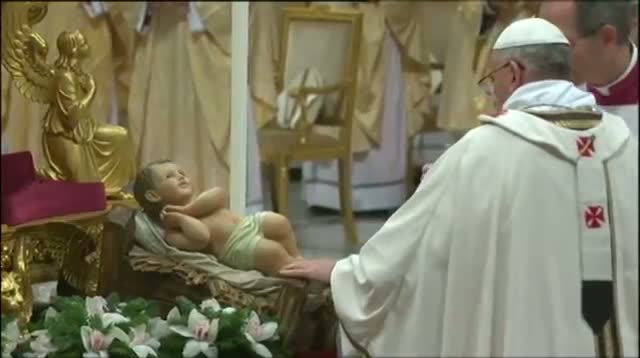 Pope Celebrates First Christmas Eve Mass