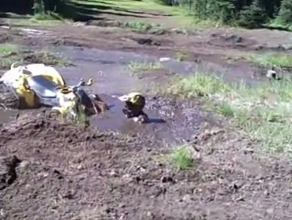 Most funny atv mud crash ever !