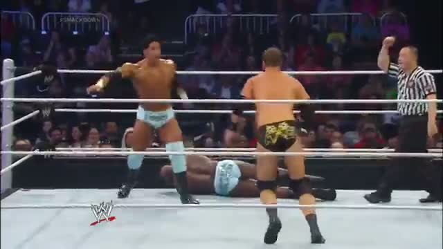 The Prime Time Players vs. Ryback & Curtis Axel: WWE SmackDown, Dec. 27, 2013