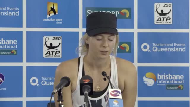 Maria Sharapova Semi Final Press Conference - Brisbane International 2014