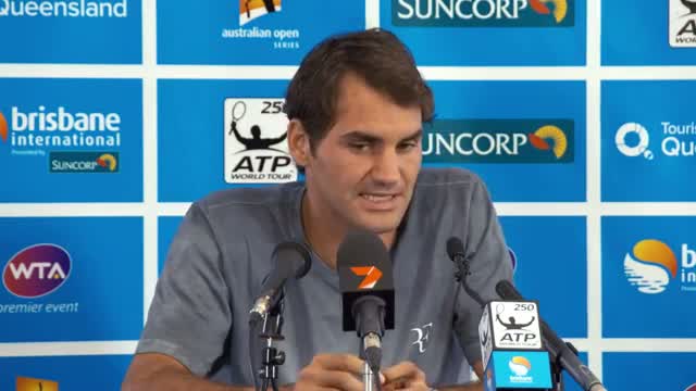 Roger Federer 2014 Brisbane International final - Post match press conference