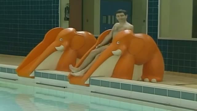 Mr Bean - Elephant water slides