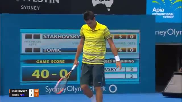 Sydney 2014 Friday Semi-final Highlights Tomic Stakhovsky