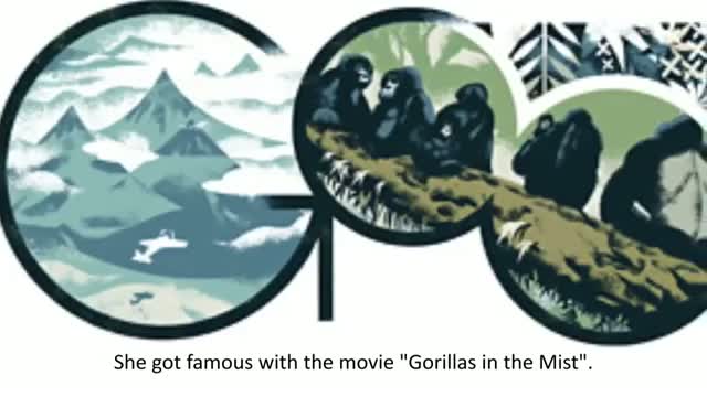Dian Fosseys Gorilla Google Doodle 82nd Birthday