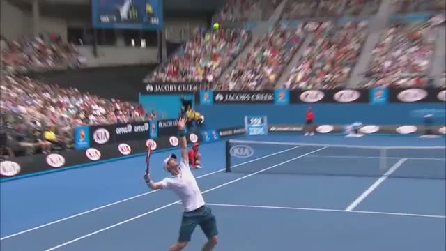 Andy Murray's super shank serve - 2014 Australian Open