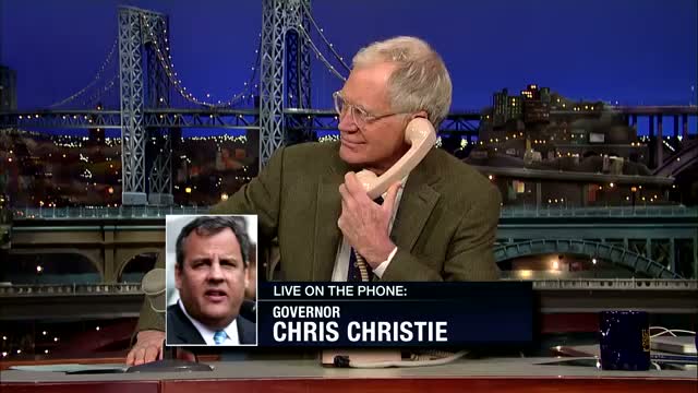 David Letterman - Phone Call from Chris Christie