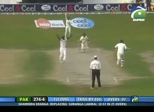 Pak vs SL 3rd Test 2014 - Fall of Wickets (Pak 1st Inning)