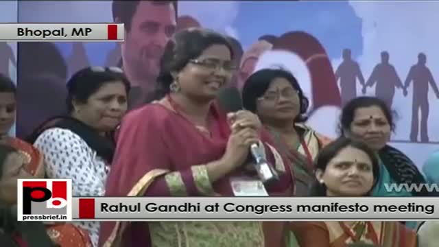Rahul Gandhi interacts with women representatives on Congress Manifesto part 03