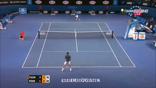 Roger Federer Vs Jo-Wilfried Tsonga Australian Open 2014 R4 FULL HD