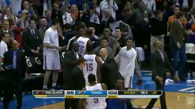 NBA: Durant Fired Up! Drops 11 Points in Last 3:30 for Comeback Win Over Blazers