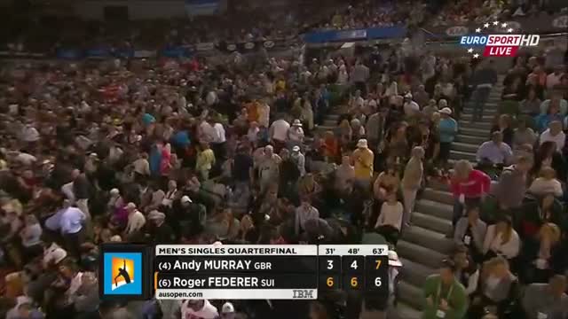 Roger Federer Vs Andy Murray Australian Open 2014 HIGHLIGHTS QF Full HD - PART 2