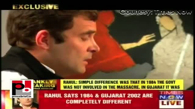 Rahul Gandhi: Govt. was not aiding and abetting the 84 riots