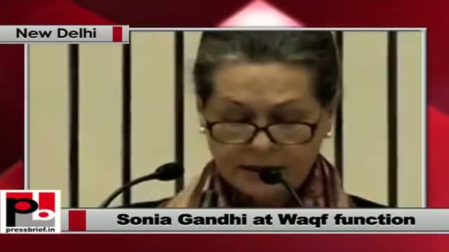 Sonia Gandhi at the launch of NAWADCO, stresses for the need of protecting secularism