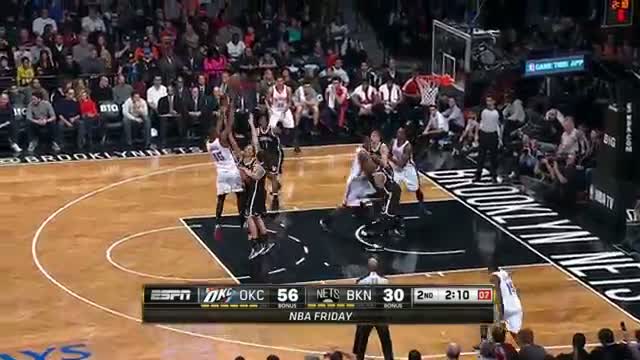 NBA: Kevin Durant and Serge Ibaka Combine to Blowout the Nets