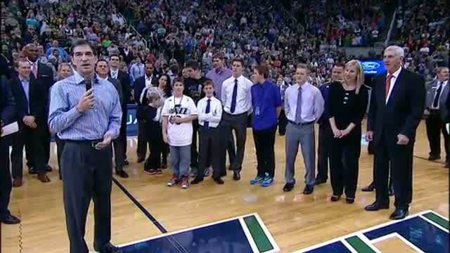 NBA: The Utah Jazz Raise a Banner for Jerry Sloan