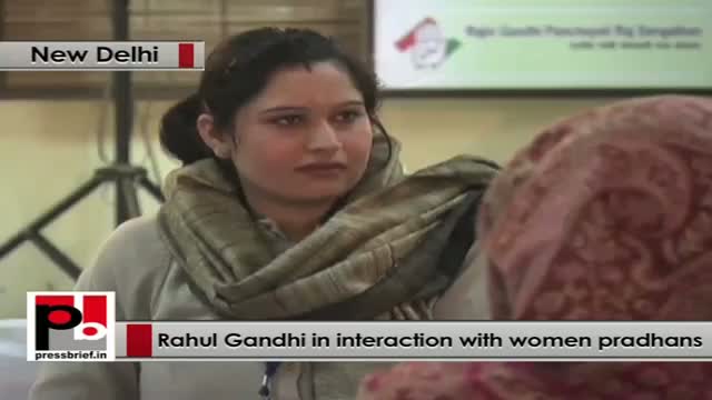 Rahul Gandhi to women pradhans -Your voices should reach to the parliament