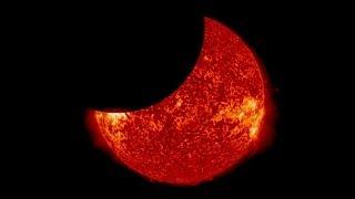 Lunar Transit - Prominence Eruption and M Class Flare - NASA Video