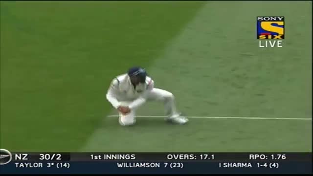 Fall of Wickets of New Zealand Innings - India vs New Zealand - Day 1 - 1st Test 2014