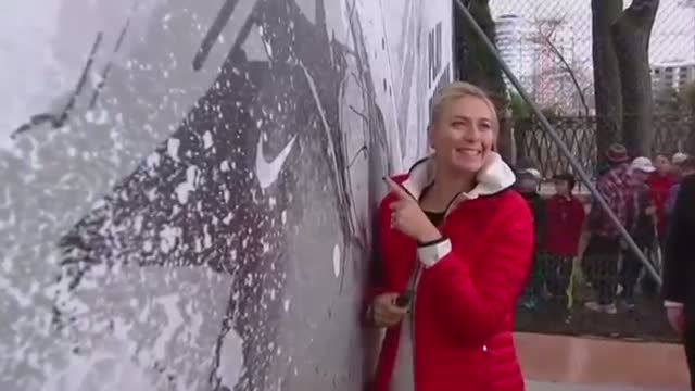 Maria Sharapova Reopens Childhood Tennis Court in Sochi Video