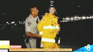 CHP Officer Arrests Firefighter For Helping
