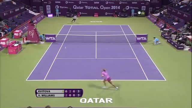 Petra Kvitova 2014 Qatar Total Open Hot Shot Video