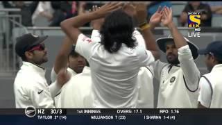 Indian Bowlers on Fire - NZ fall of Wickets Highlights - IND vs NZ 1st Test 2014 Day 1