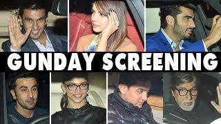 Gunday Special Screening: Ranbir Kapoor, Deepika & Amitabh Bachchan ATTEND Video
