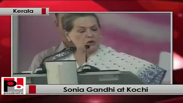 Sonia Gandhi in Kerala speaks at the launch of Nirbhaya Keralam, Surakshitha Keralam Project