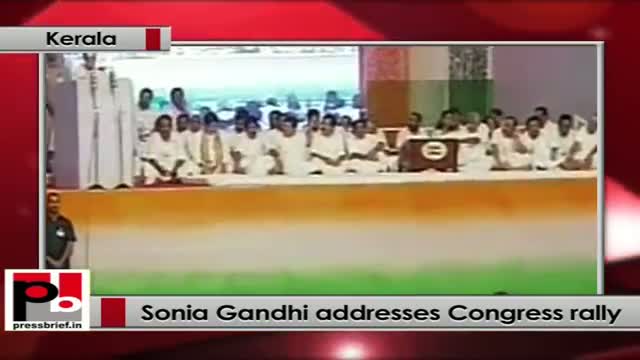 Sonia Gandhi kick-starts Congress campaign in Kerala, attacks BJP's divisive politics