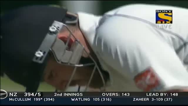New Zealand 2nd Innings Boundries - India vs New Zealand - Day 4 - 2nd Test 2014