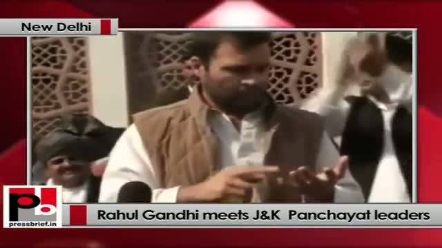 Rahul Gandhi meets Jammu panchayat leaders