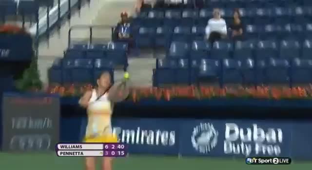 Venus Williams vs Flavia Pennetta (WTA Dubai 2014) Part 3